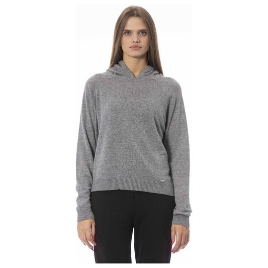 Baldinini Trend Gray Wool Women Sweater Baldinini Trend