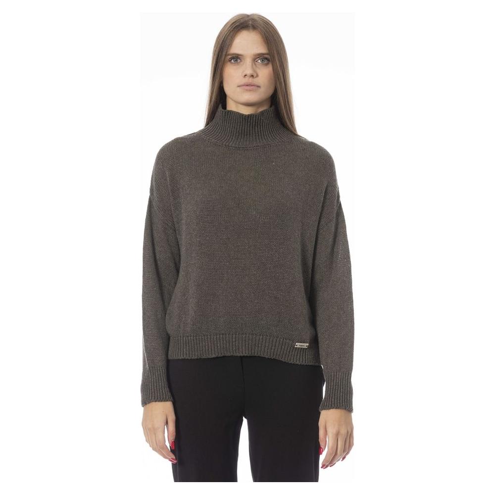 Baldinini Trend Green Wool Women Sweater Baldinini Trend