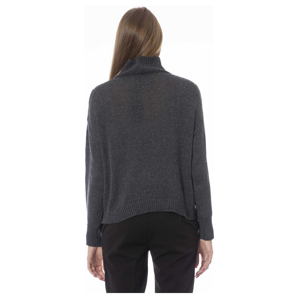 Baldinini Trend Gray Wool Women Sweater Baldinini Trend