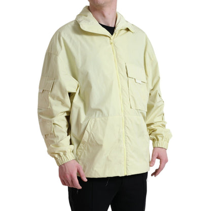 Dolce & Gabbana Yellow Nylon Collared Full Zip Parka Jacket 1728,67345645728,Clothing,Dolce & Gabbana,IT50 | L,Jackets & Coats - Clothing,Jackets - Men - Clothing,Material: 58% Nylon 42% Polyester,Men,Men - Clothing,New with tags,Parkas - Jackets & Coats