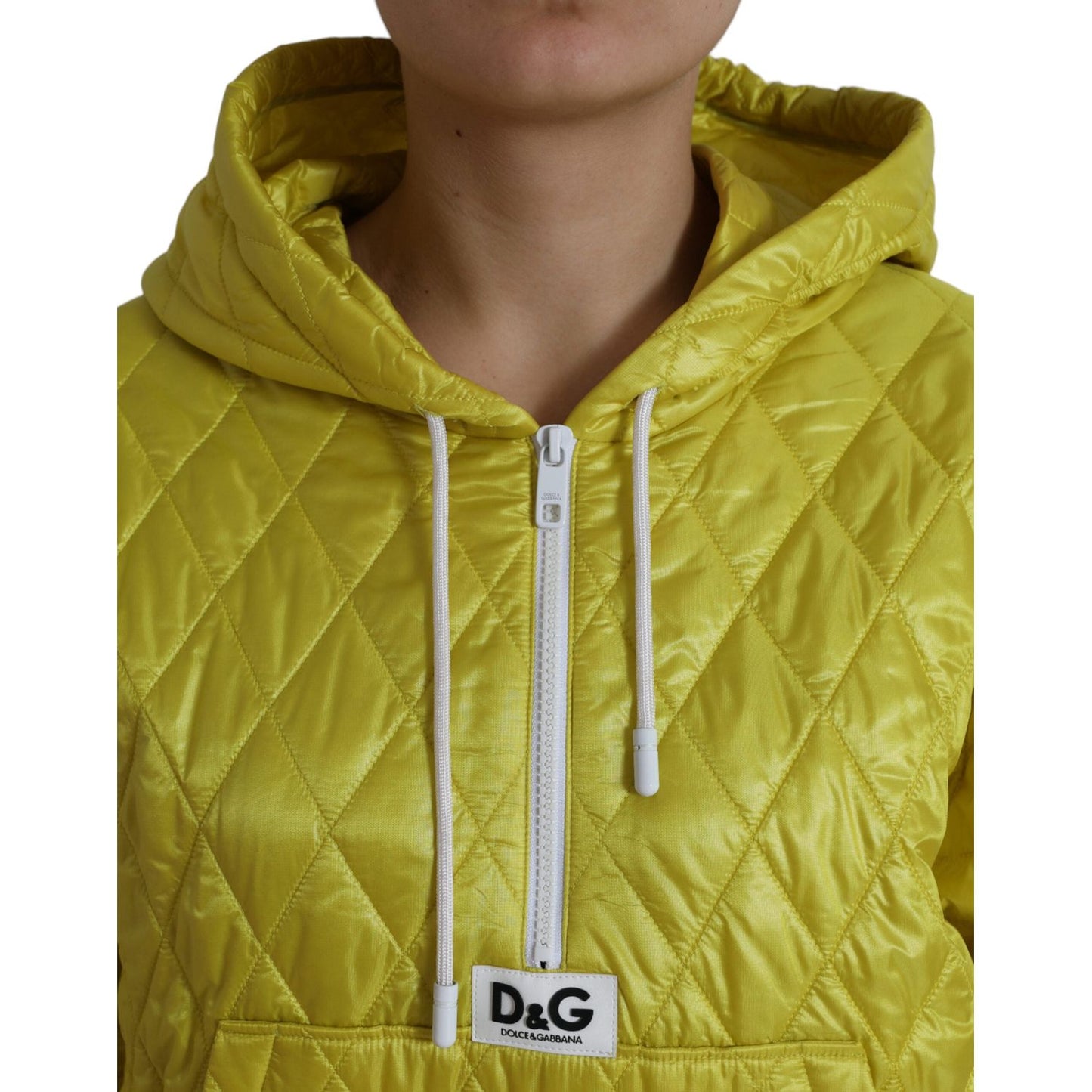 Dolce & Gabbana Radiant Yellow Hooded Jacket Dolce & Gabbana