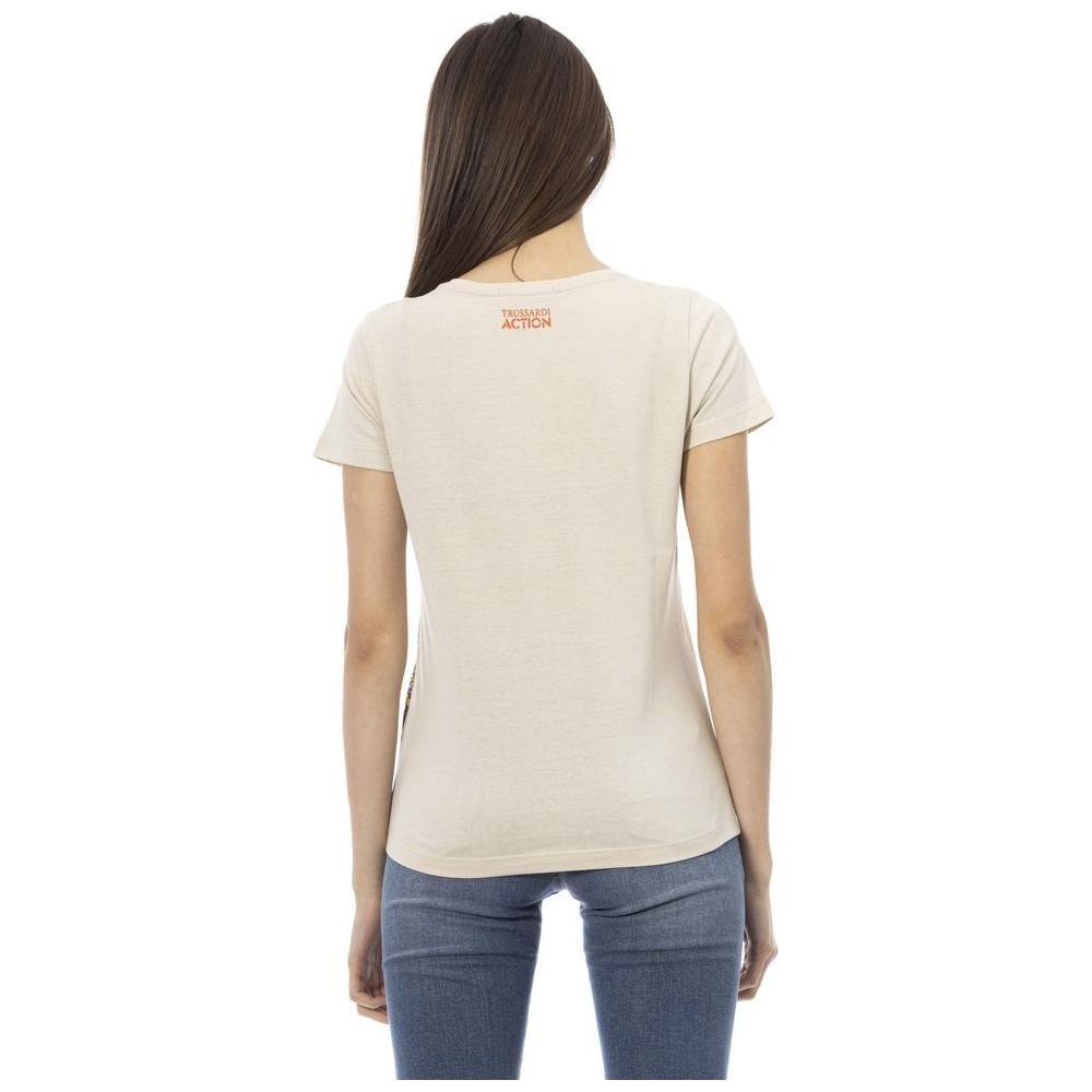 Trussardi Action Beige Cotton Women Top Trussardi Action