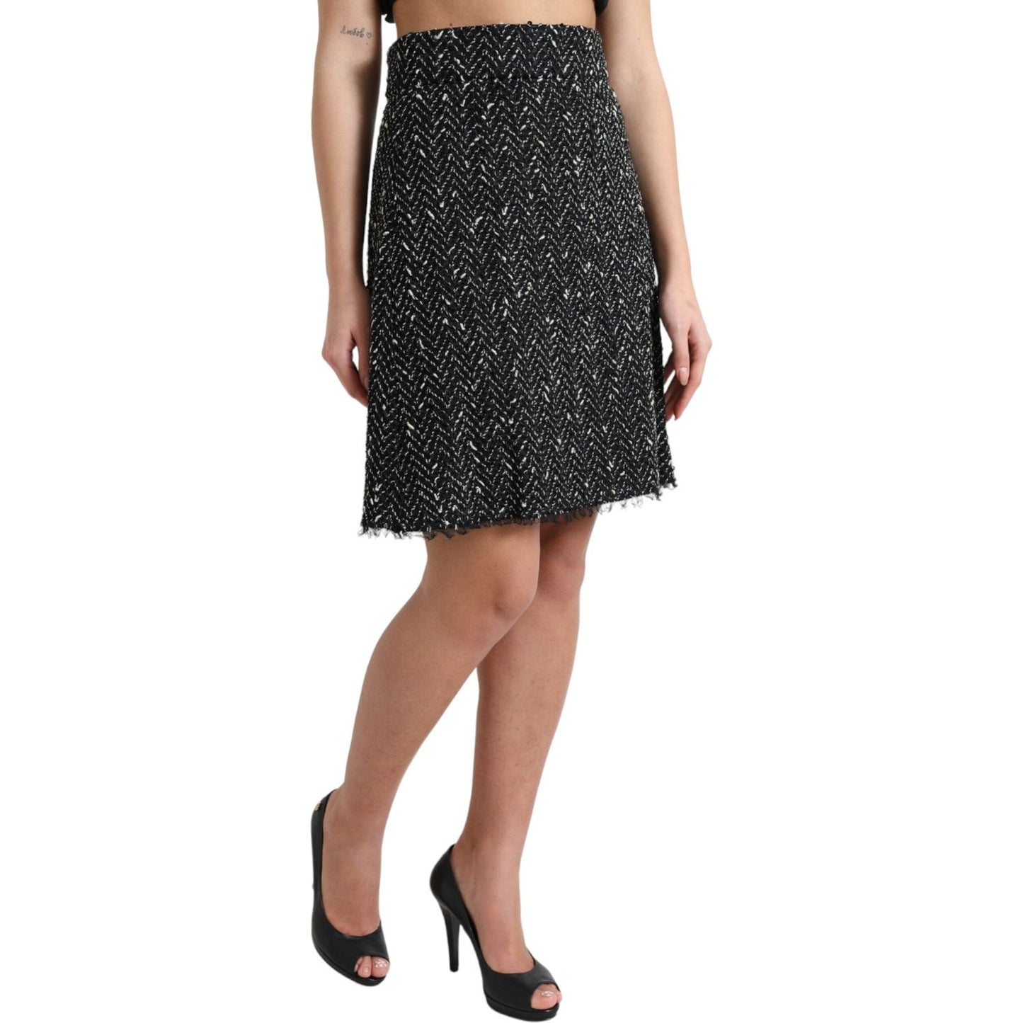 Dolce & Gabbana Elegant Tweed High-Waist Mini Skirt Dolce & Gabbana