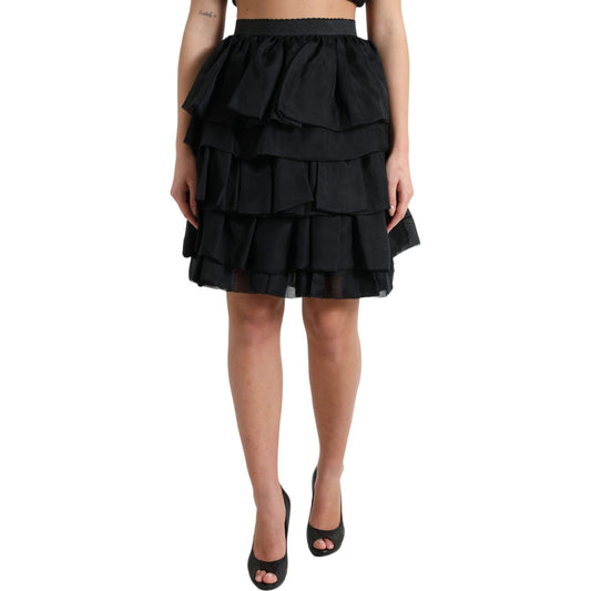 Dolce & Gabbana Elegant Tiered A-Line Mini Skirt Dolce & Gabbana