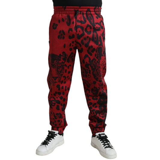 Dolce & Gabbana Red Black Leopard Stretch Jogger Pants 1728,67345645728,Athletic Pants - Pants - Clothing,Black and Red,Clothing,Dolce & Gabbana,IT48 | M,IT54 | XL,IT56 | XL,Jeans & Pants - Men - Clothing,Joggers (workout pants) - Sportswear - Clothing,Ma