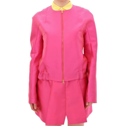 CO|TE Pink silk blend jacket 1728,18% Silk,67345645728,Clothing,Coats - Jackets & Coats - Clothing,CO|TE,IT40|S,Jackets & Coats - Clothing,Jackets & Coats - Women - Clothing,Material: 82% Polyester,New with tags,Pink,Women,Women - Clothing