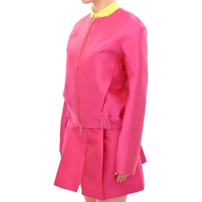 CO|TE Pink silk blend jacket 1728,18% Silk,67345645728,Clothing,Coats - Jackets & Coats - Clothing,CO|TE,IT40|S,Jackets & Coats - Clothing,Jackets & Coats - Women - Clothing,Material: 82% Polyester,New with tags,Pink,Women,Women - Clothing