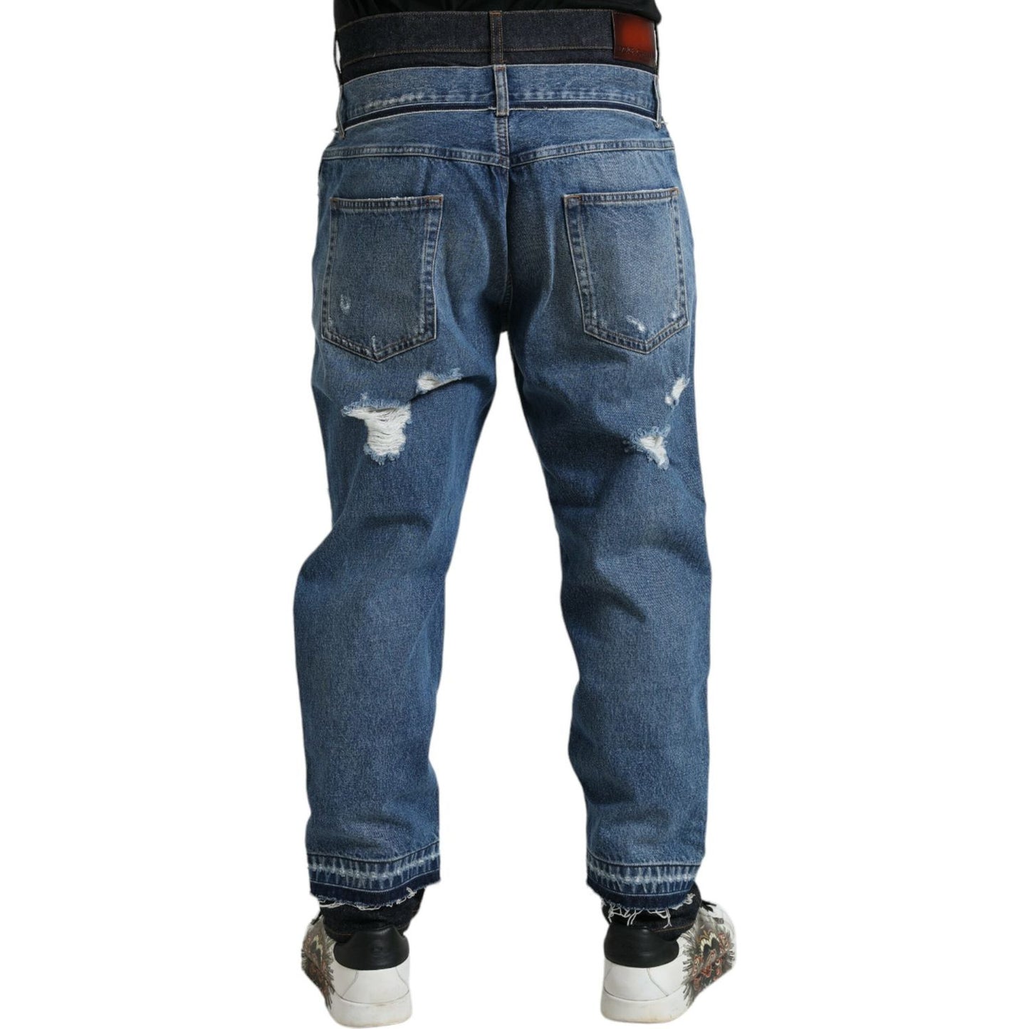 Dolce & Gabbana Chic Skinny Tattered Denim Jeans Dolce & Gabbana