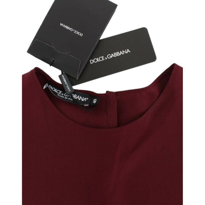 Dolce & Gabbana Red 3/4 sleeve silk blouse 1728,67345645728,Clothing,Dolce & Gabbana,IT36|XXS,Material: 100% Silk,New with tags,Red,T-Shirts - Clothing,T-Shirts - T-Shirts - Clothing,Tops & T-Shirts - Women - Clothing,Women,Women - Clothing