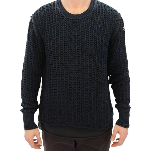 Dolce & Gabbana Blue Runway Netz Pullover Netted Sweater Dolce & Gabbana