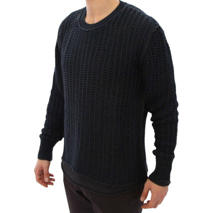 Dolce & Gabbana Blue Runway Netz Pullover Netted Sweater Dolce & Gabbana