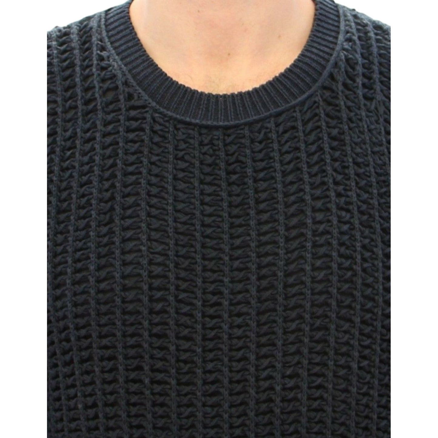 Dolce & Gabbana Blue Runway Netz Pullover Netted Sweater Dolce & Gabbana