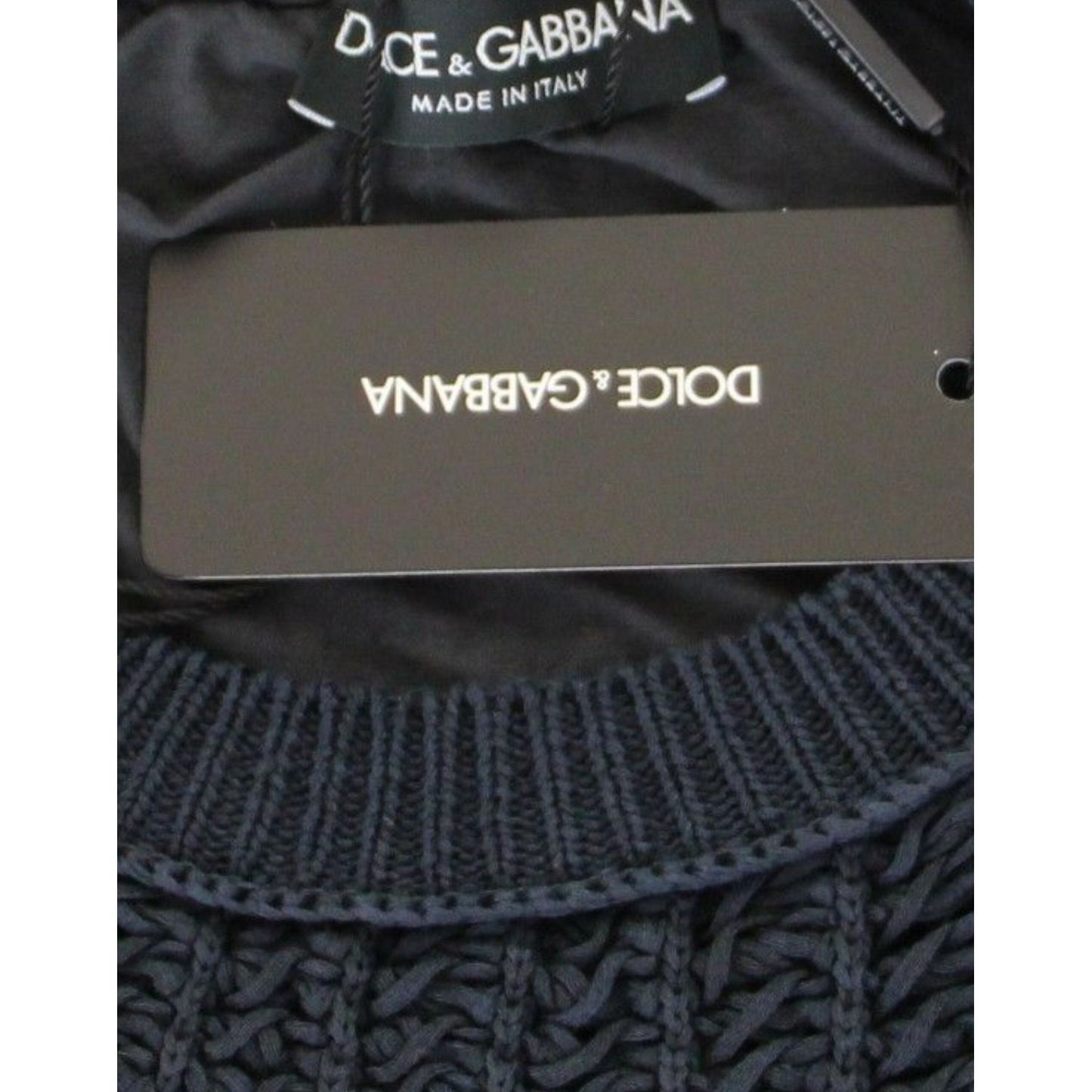 Dolce & Gabbana Blue Runway Netz Pullover Netted Sweater Dolce & Gabbana
