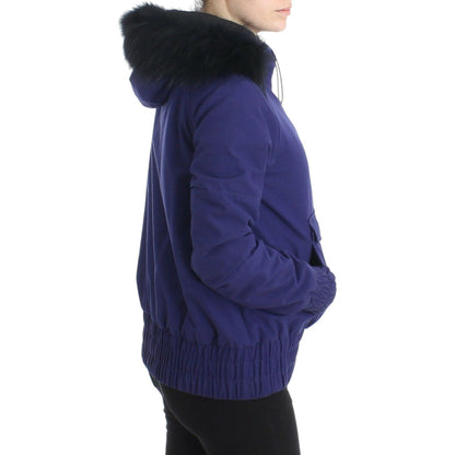 GF Ferre Blue Padded Jacket Hooded Short K-Way 12% Polyamide,16% Polyester,1728,67345645728,Blue,Clothing,GF Ferre,IT42,Jackets & Coats - Clothing,Jackets & Coats - Women - Clothing,Material: 72% Cotton,New with tags,Parkas - Jackets & Coats - Clothing,Wo
