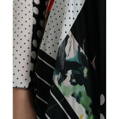 Dolce & Gabbana Multicolor Patchwork Floral Leopard Dress 1728,67345645728,Clothing,Dolce & Gabbana,Dresses - Clothing,Dresses - Women - Clothing,IT36|XXS,Longsleeve - Dresses - Clothing,Midi - Dresses - Clothing,Multicolor,New with tags,Women,Women - Clo