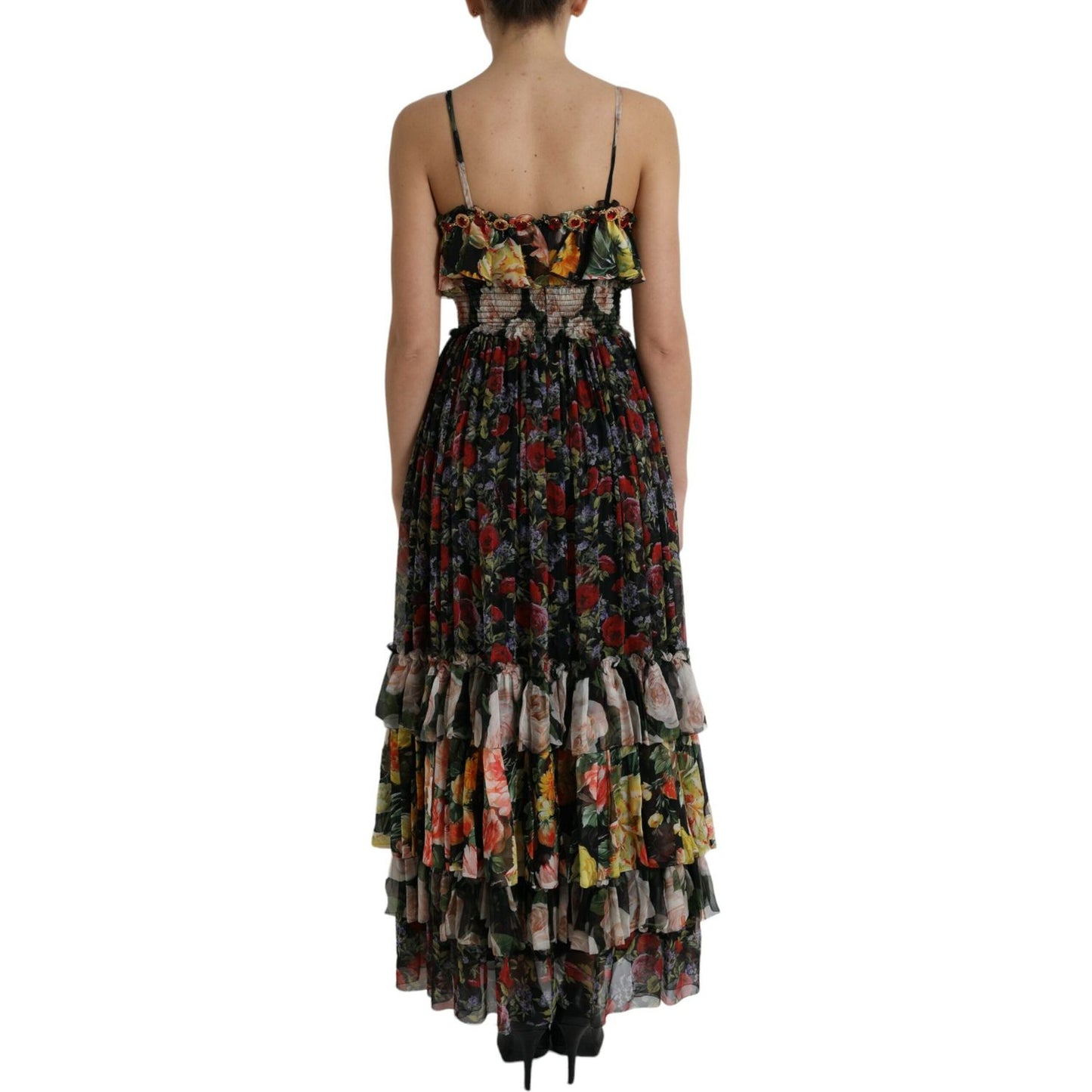 Dolce & Gabbana Vibrant Silk Floral Maxi Dress Dolce & Gabbana