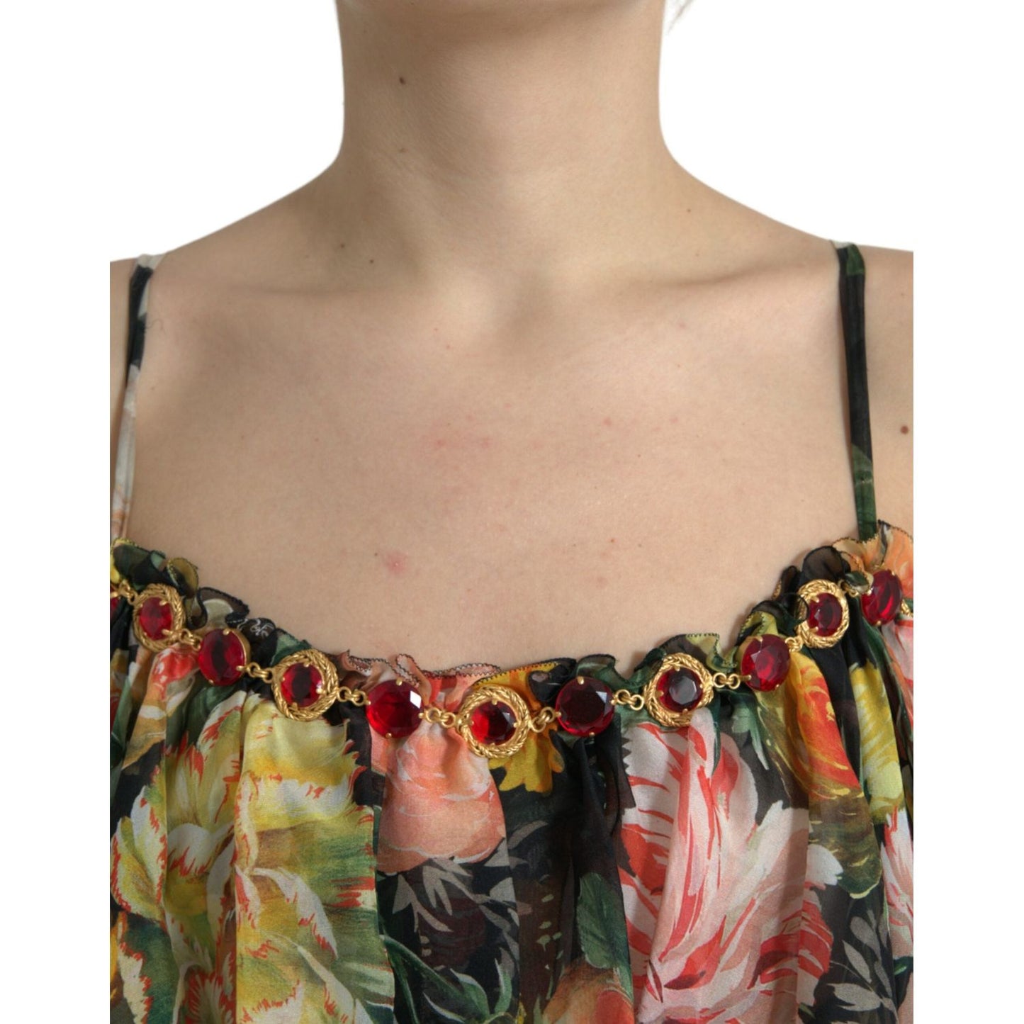 Dolce & Gabbana Vibrant Silk Floral Maxi Dress Dolce & Gabbana