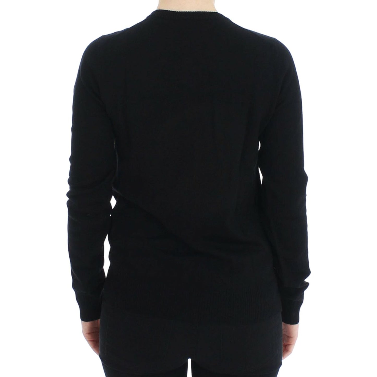 Dolce & Gabbana Elegant Black Wool Cardigan Sweater Dolce & Gabbana