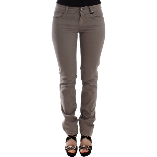 Ermanno Scervino Chic Taupe Skinny Jeans for Elevated Style Ermanno Scervino