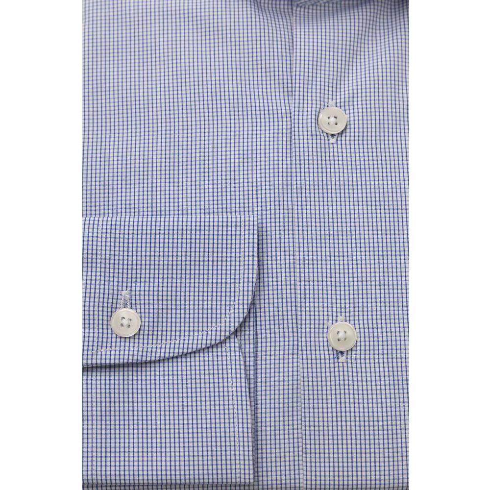 Bagutta Light Blue Cotton Men Shirt Bagutta