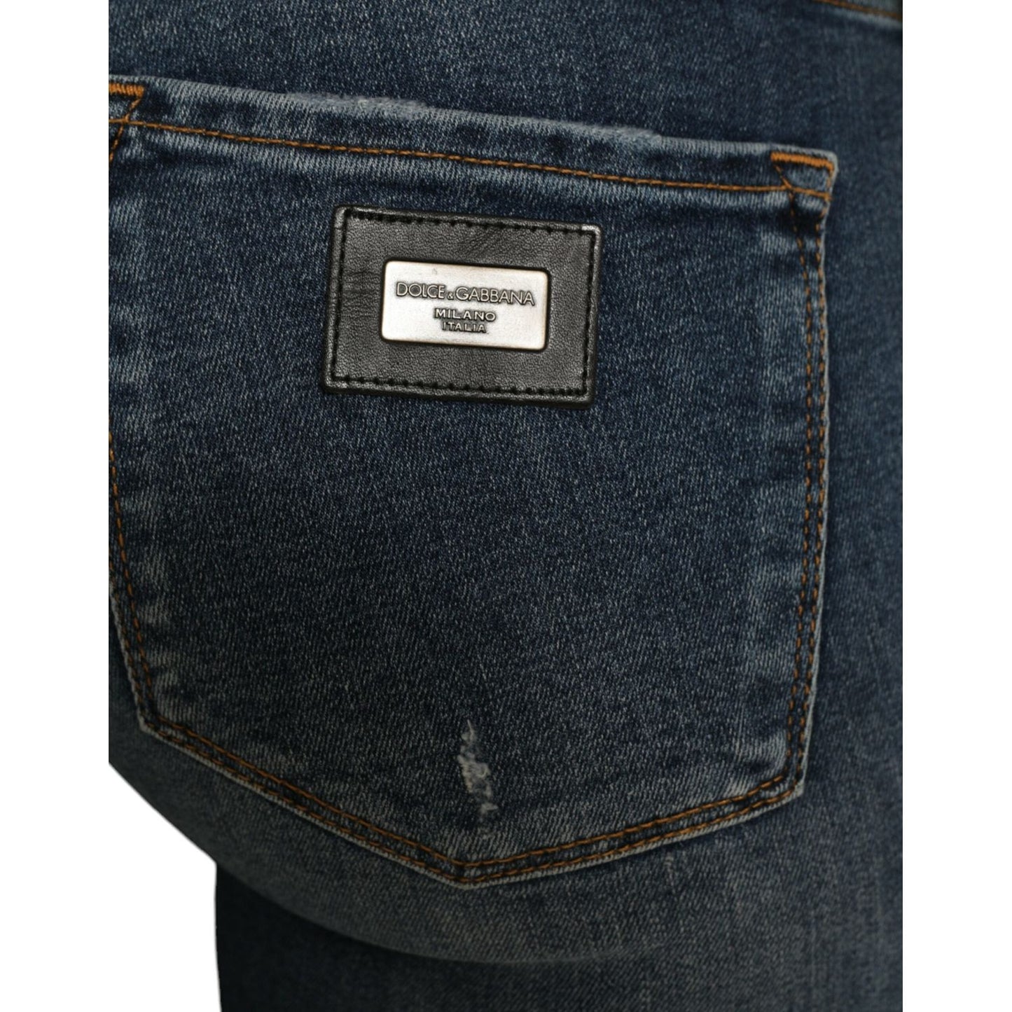 Dolce & Gabbana Elegant Mid Waist Stretch Jeans in Blue Dolce & Gabbana