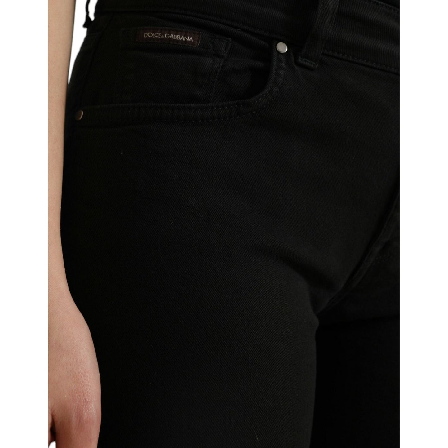 Dolce & Gabbana Chic Black Mid-Waist Stretch Jeans Dolce & Gabbana