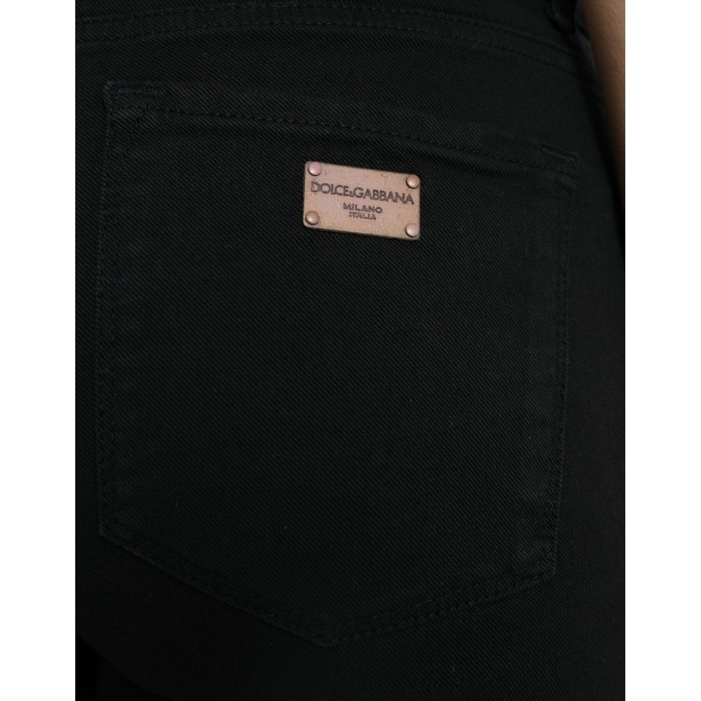 Dolce & Gabbana Chic Black Mid-Waist Stretch Jeans Dolce & Gabbana