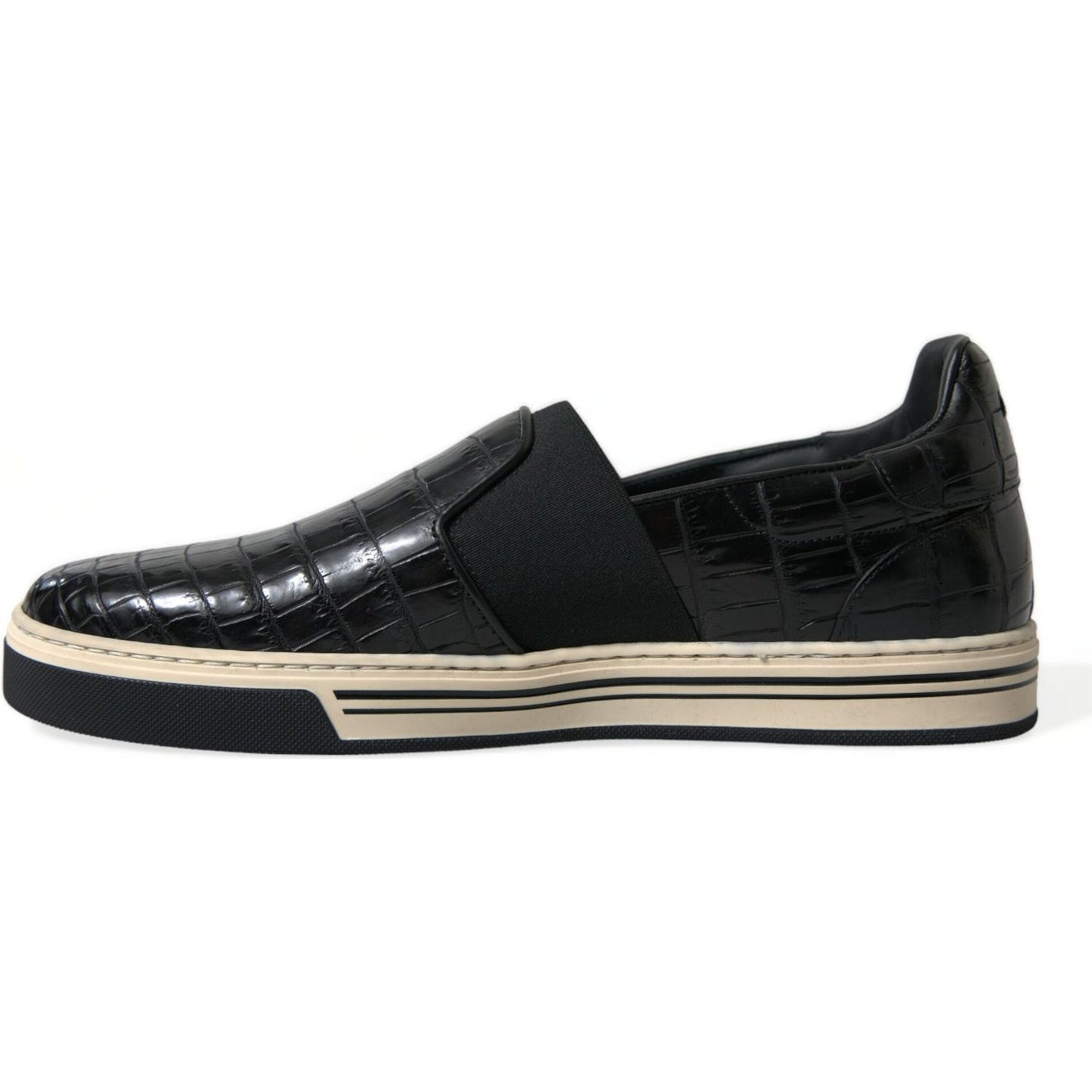 Dolce & Gabbana Elegant Crocodile Leather Low-Top Sneakers Dolce & Gabbana