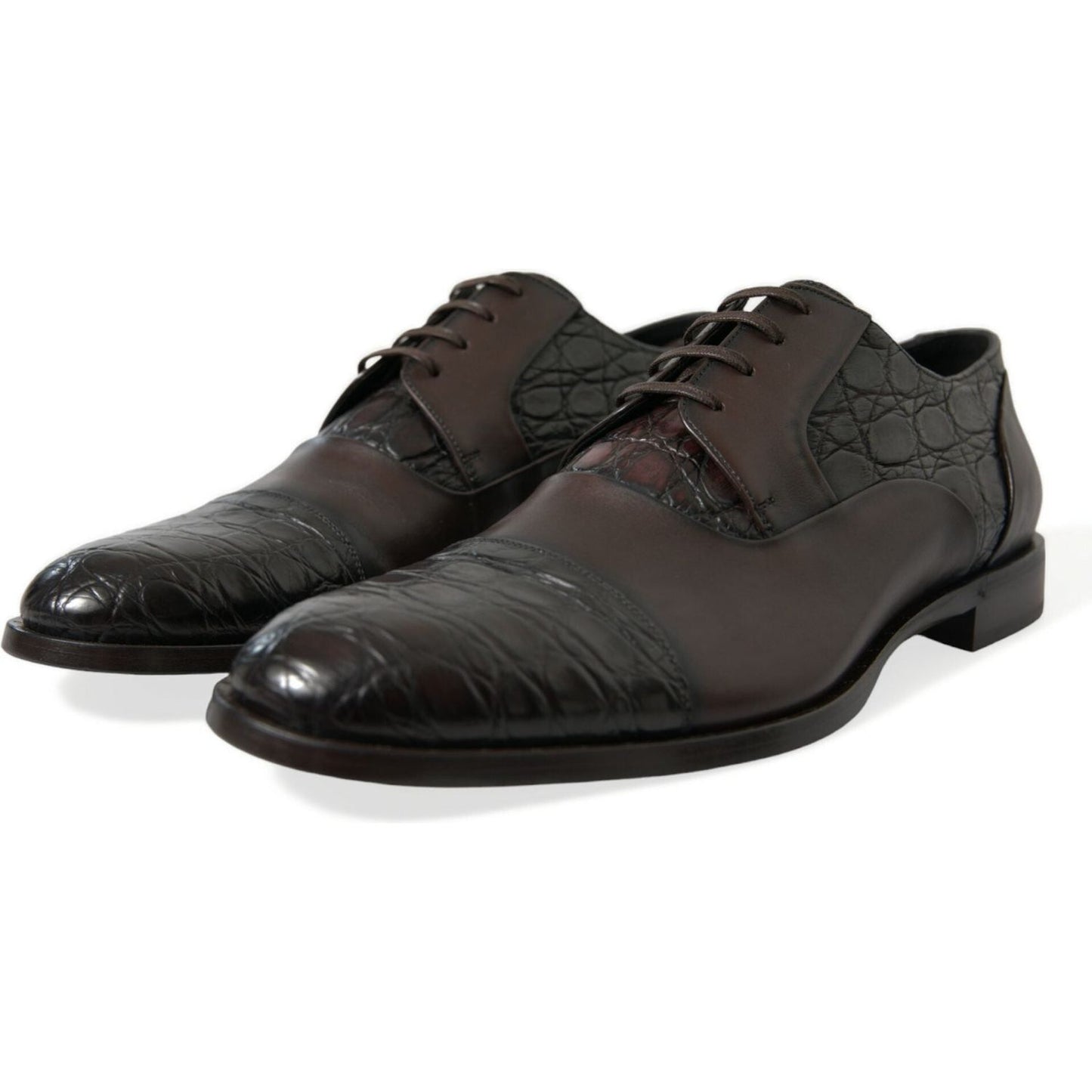 Dolce & Gabbana Elegant Brown Formal Derby Dress Shoes Dolce & Gabbana