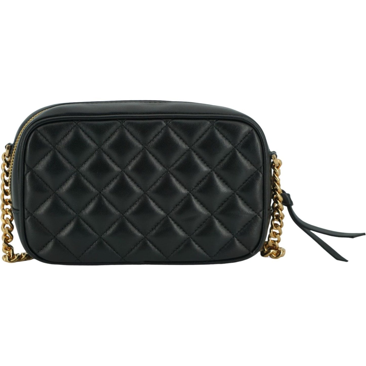 Versace Elegant Small Black Leather Crossbody Bag Versace