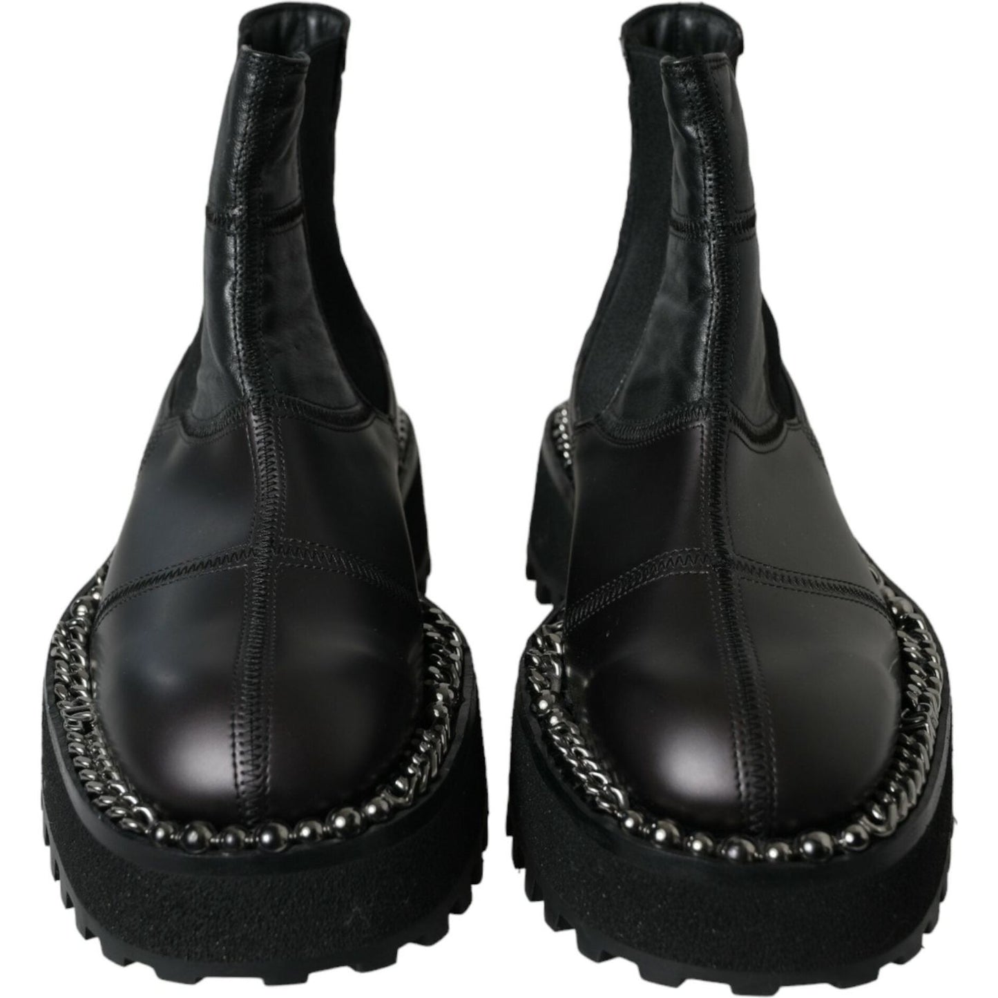 Dolce & Gabbana Elegant Black Chelsea Slip-On Boots Dolce & Gabbana