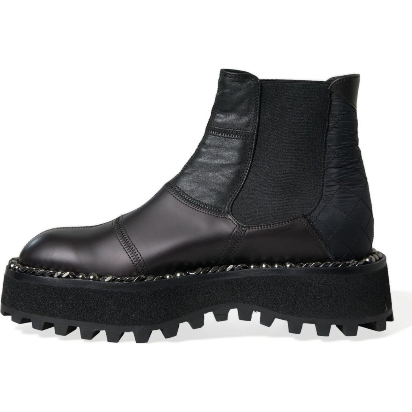 Dolce & Gabbana Elegant Black Chelsea Slip-On Boots Dolce & Gabbana