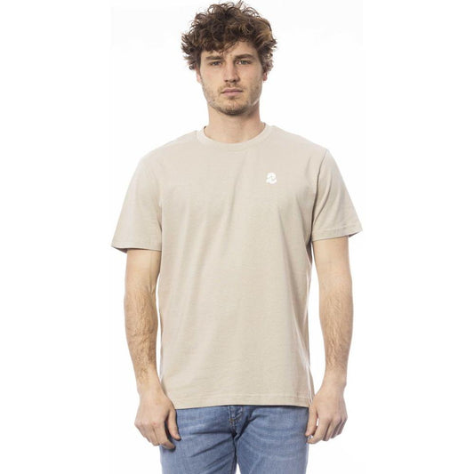 Invicta Beige Cotton Men T-Shirt Invicta