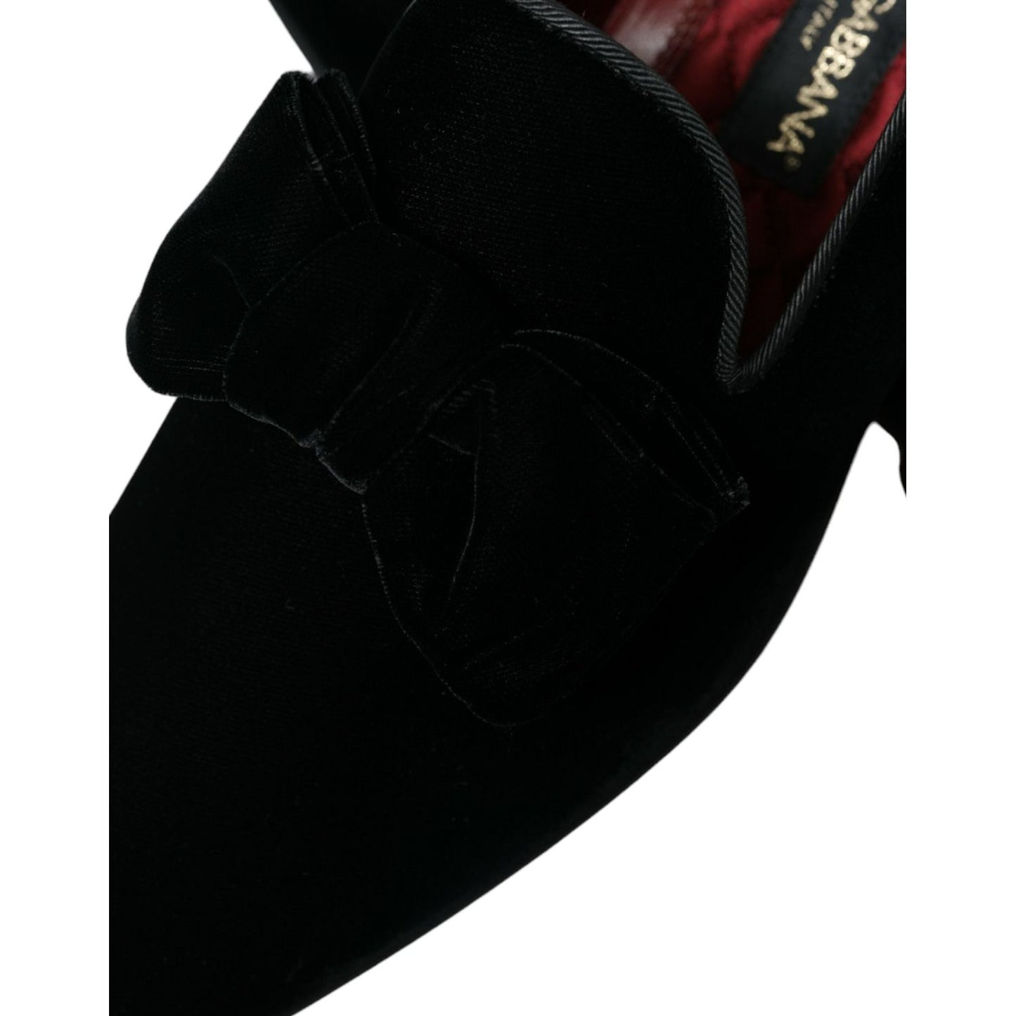 Dolce & Gabbana Elegant Black Velvet Loafers - Men's Luxury Footwear Dolce & Gabbana