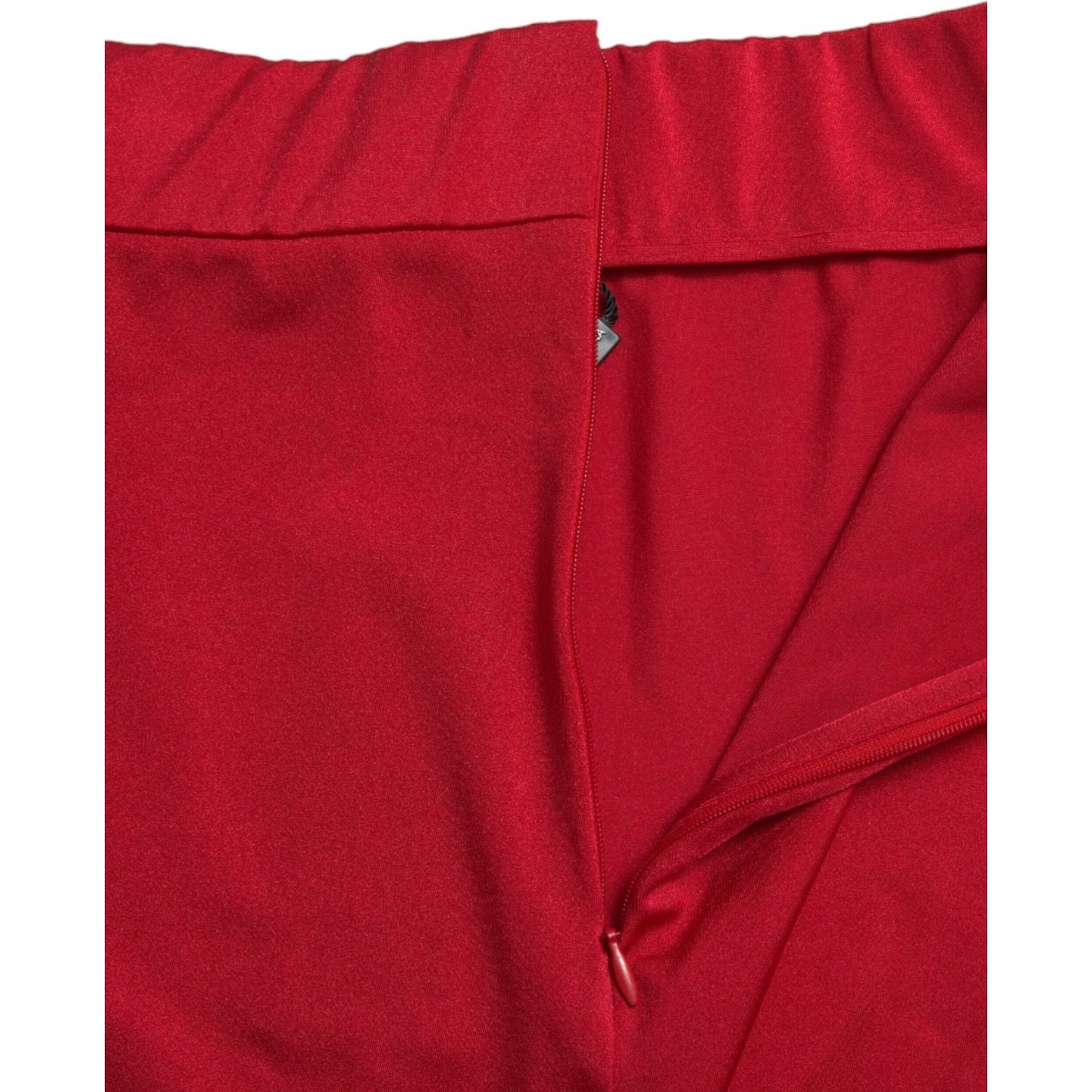 Dolce & Gabbana Chic Red High Waist Leggings Pants Dolce & Gabbana