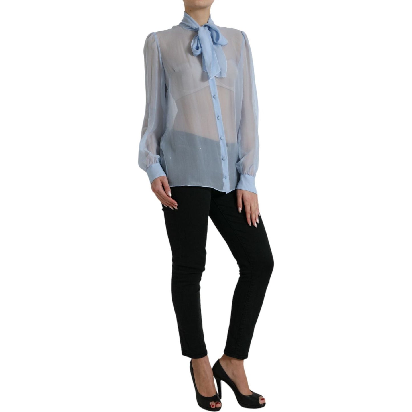 Dolce & Gabbana Elegant Silk Long Sleeve Blouse Dolce & Gabbana