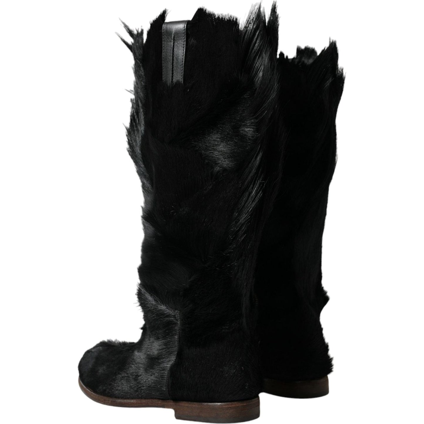 Dolce & Gabbana Opulent Gazelle Fur Mid Calf Boots Dolce & Gabbana