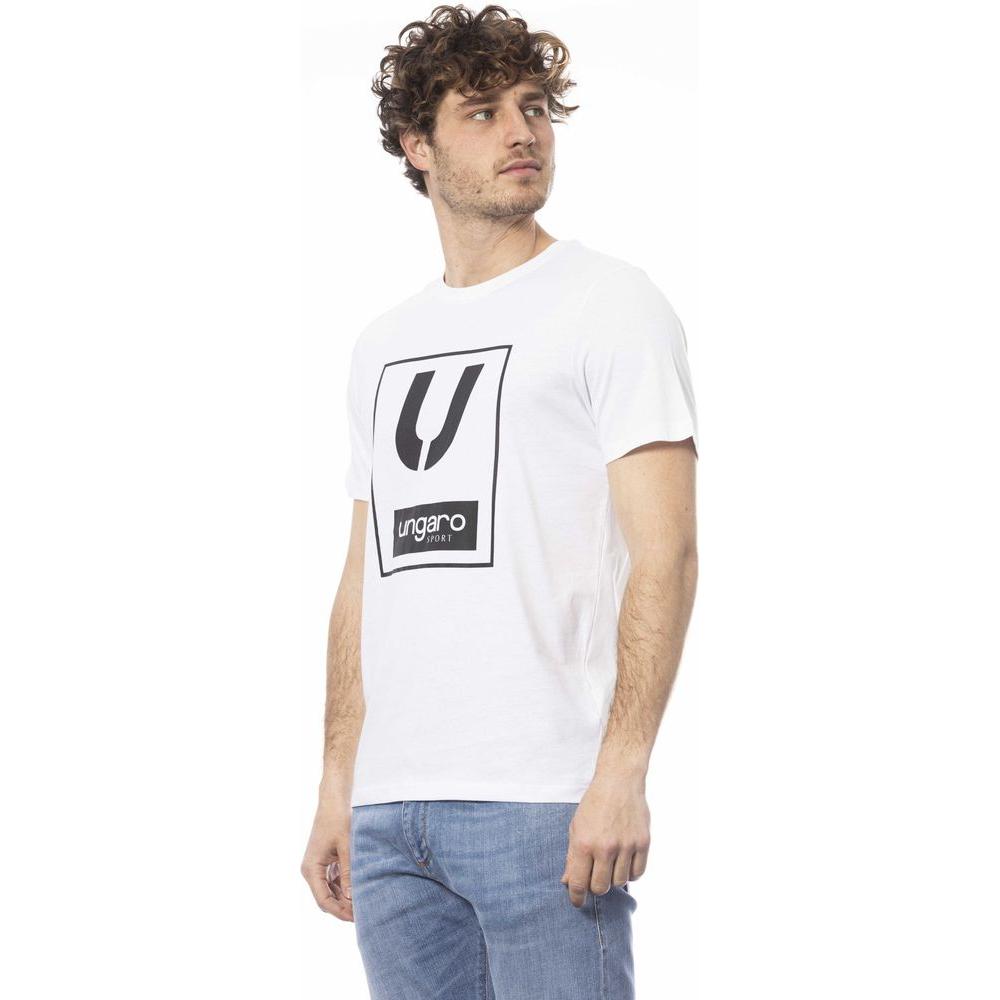 Ungaro Sport White Cotton Men T-Shirt Ungaro Sport