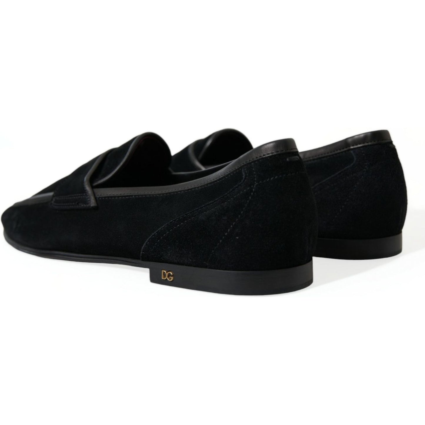 Dolce & Gabbana Elegant Velvet Black Loafers for Men Dolce & Gabbana