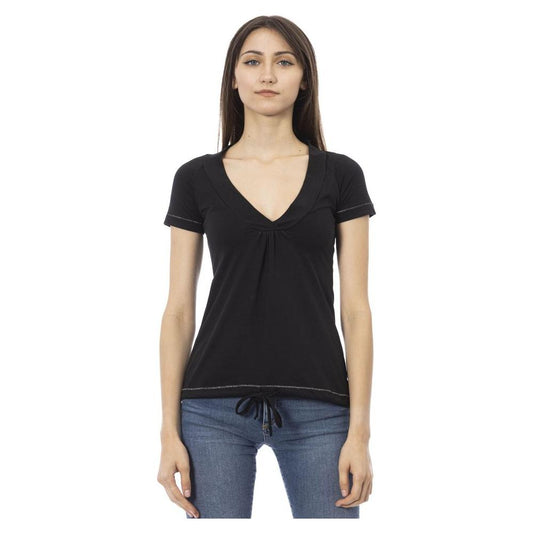 Trussardi Action Black Cotton Women Top Trussardi Action