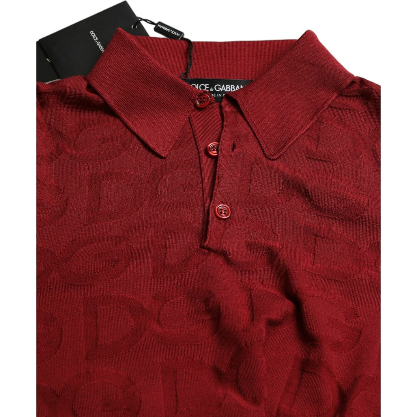 Dolce & Gabbana Elegant Silk Maroon Polo T-Shirt Dolce & Gabbana