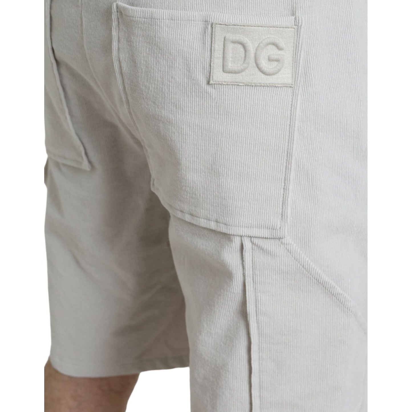 Dolce & Gabbana Beige Cotton Corduroy Men's Bermuda Shorts Dolce & Gabbana