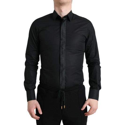 Dolce & Gabbana Elegant Black Slim Fit Dress Shirt Dolce & Gabbana