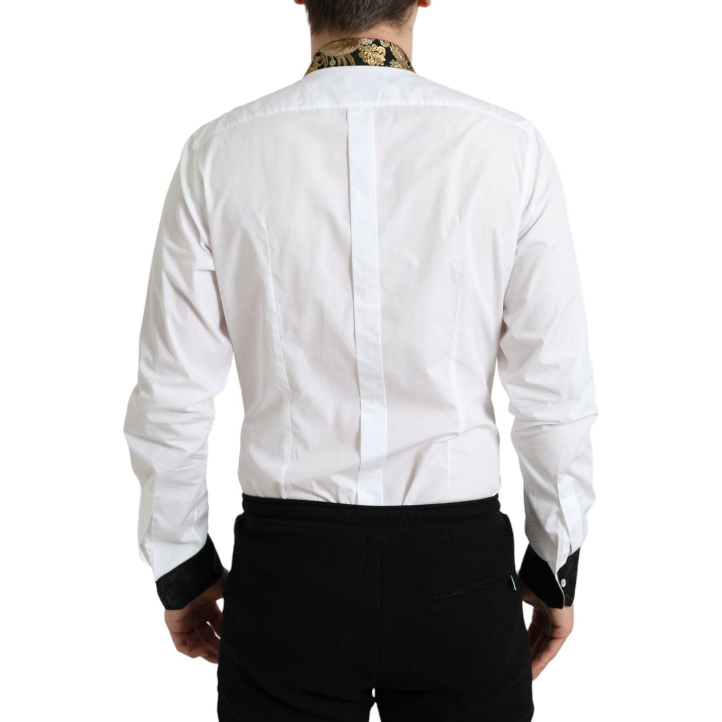 Dolce & Gabbana Elegant Gold Detail Dress Shirt Dolce & Gabbana