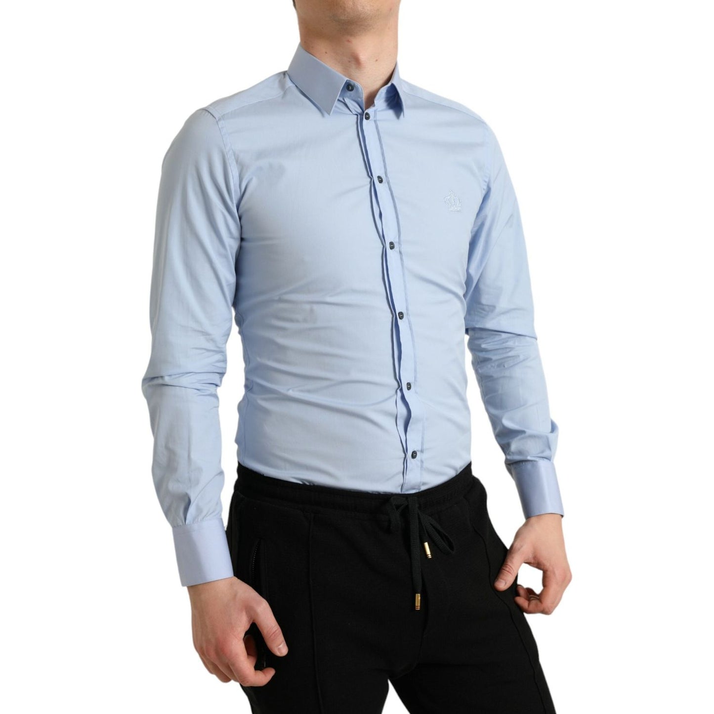 Dolce & Gabbana Elegant Slim Fit Sky Blue Dress Shirt Dolce & Gabbana