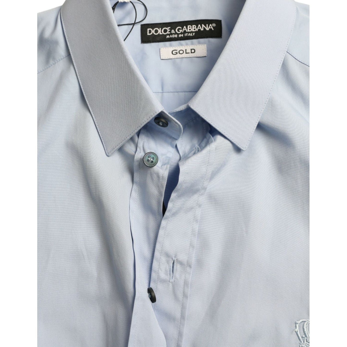 Dolce & Gabbana Elegant Slim Fit Sky Blue Dress Shirt Dolce & Gabbana