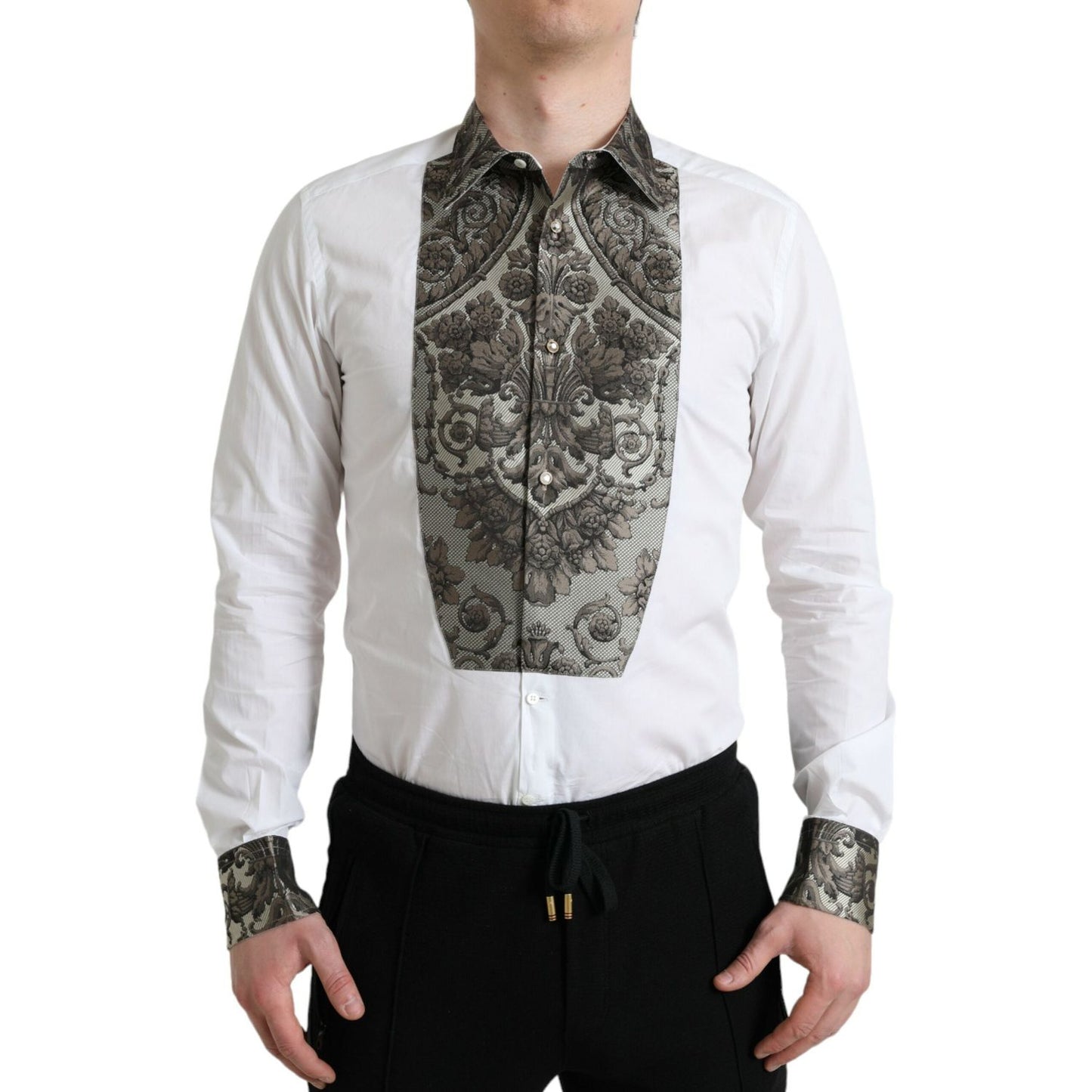 Dolce & Gabbana Elegant Slim Fit French Cuff Dress Shirt Dolce & Gabbana