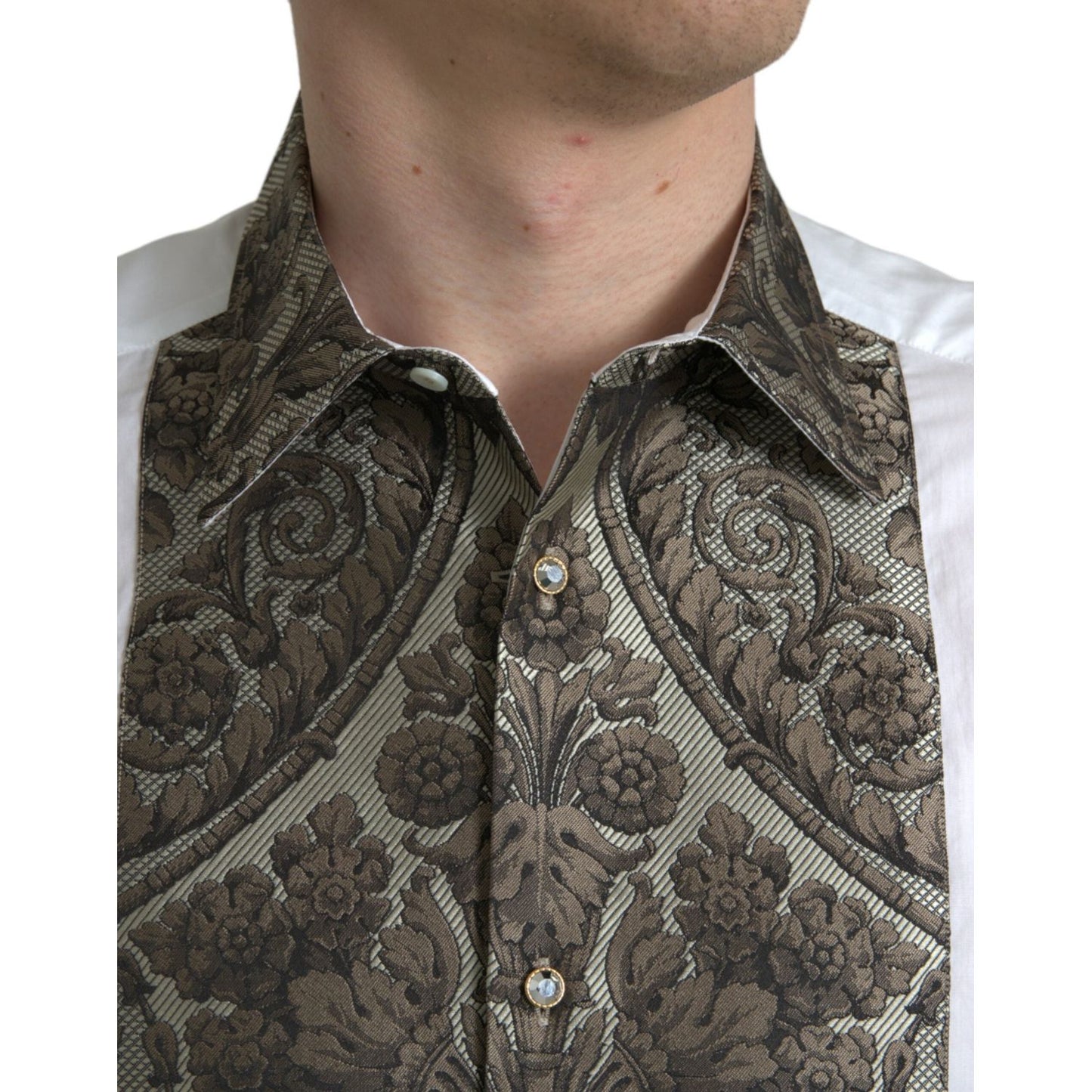 Dolce & Gabbana Elegant Slim Fit French Cuff Dress Shirt Dolce & Gabbana