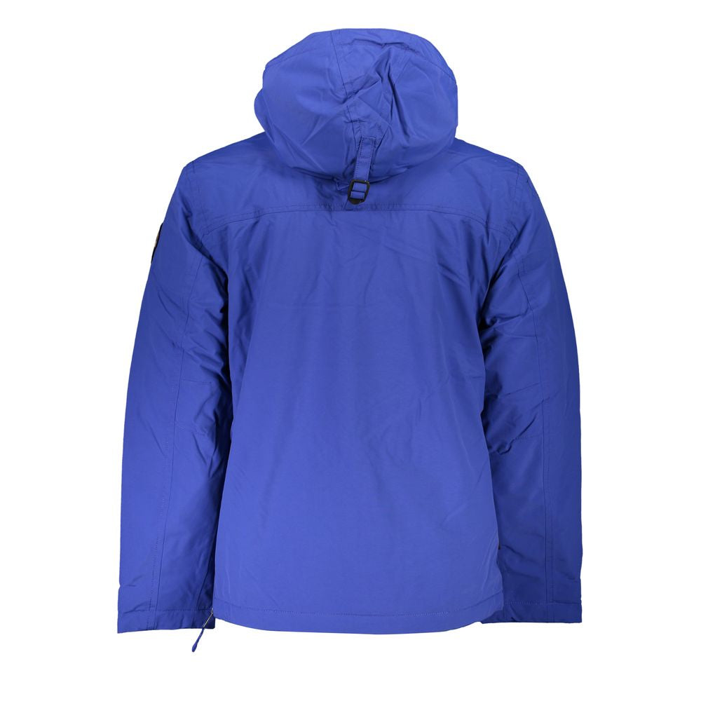 Napapijri Blue Polyamide Men Jacket Napapijri