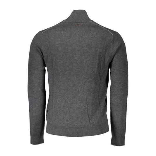 Napapijri Gray Fabric Men Sweater Napapijri